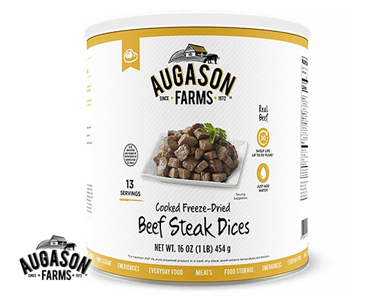 AF: Freeze-Dried Beef Steak Dices (100% Real Meat) Can